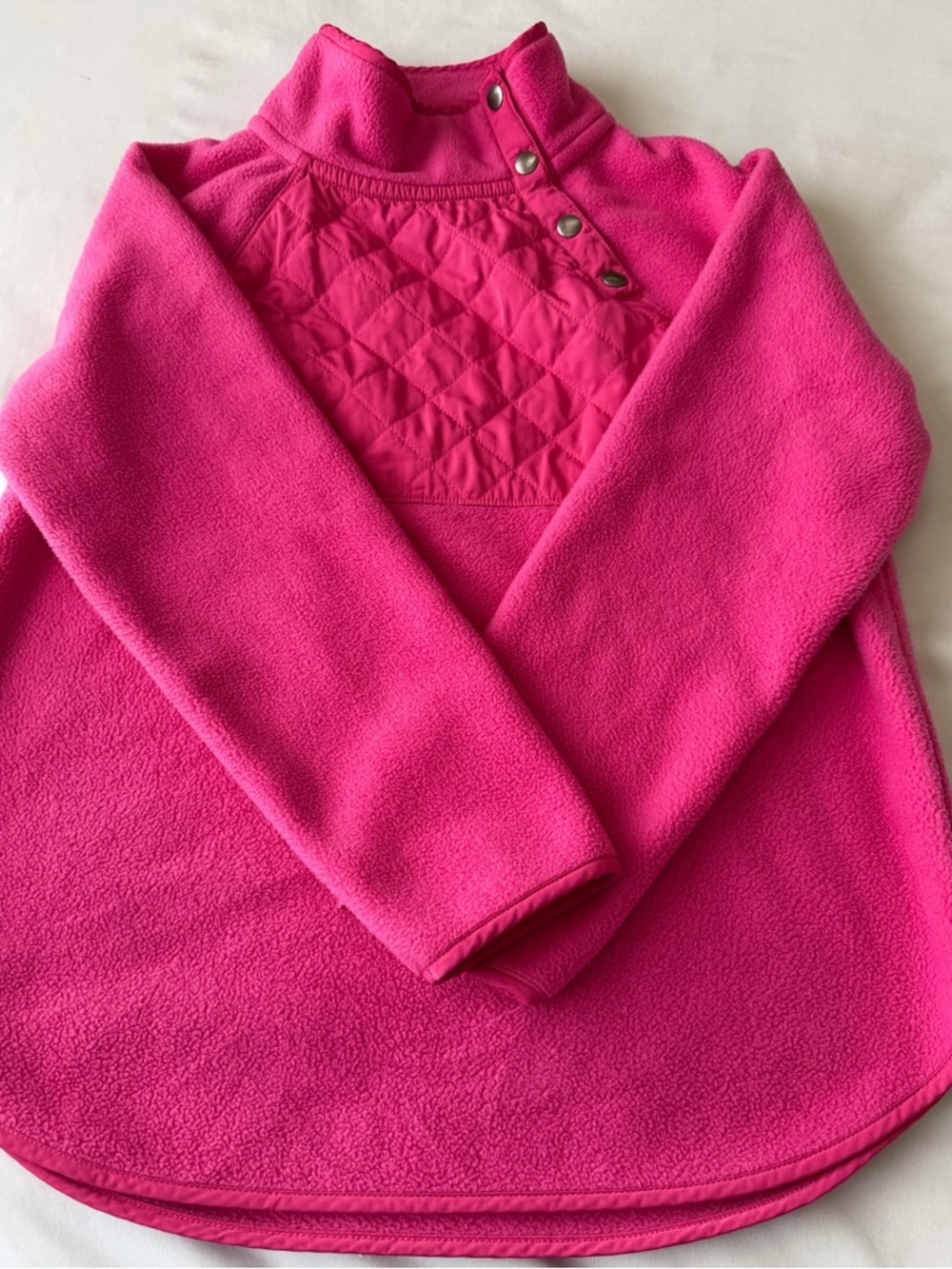 J. Crew Hot Pink Fleece Pullover